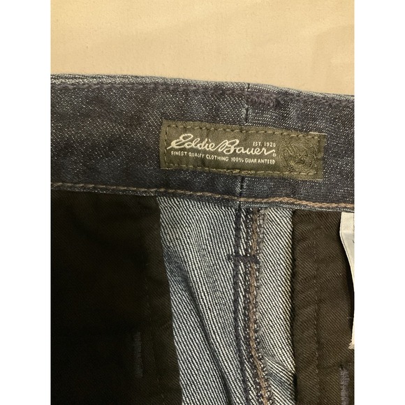 Eddie Bauer Jeans Women's 20 Blue‎ Denim Cotton Stretch Skater Wide Leg Outdoor - Picture 10 of 12